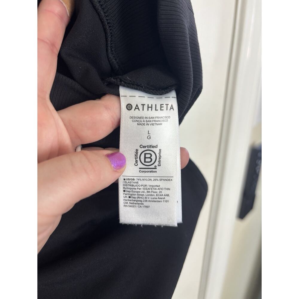 Athleta Black Venice Flare Pant Large High Rise Work Travel UPF 50 Casual Pocket - Picture 7 of 13